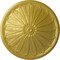 Ekena Millwork Brontes Ceiling Medallion (Fits Canopies up to 3 5/8"), Hand-Painted Rich Gold, 25 1/2"OD x 5 1/2"P CM25BRRGS - alternate 1